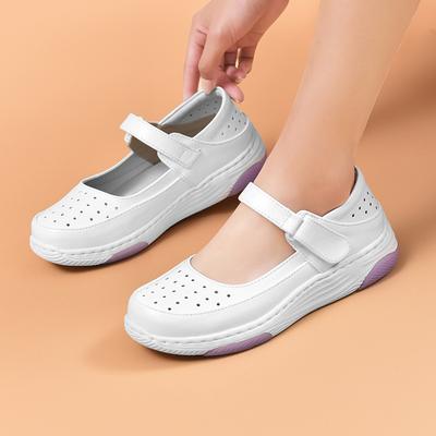 2025 новые туфли медсестры мягкая подошва летние удобные толстая подошва увеличивающие рост дышащие дезодорирующие не утомляют ноги нескользящие маленькие белые туфли