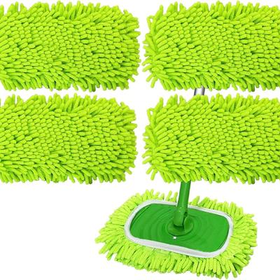 Многоразовые салфетки из микрофибры для швабры, совместимые со Swiffer Sweeper, 4 шт. Покрытие-пылесборник для Swiffer, для сухой и влажной уборки поверхностей/паркетного пола