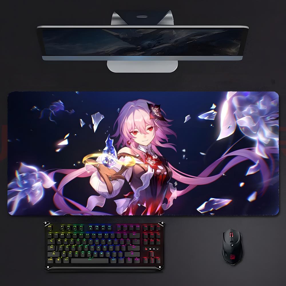 Милый Красивый Игра Honkai Star Rail Cyrene Коврик для Мыши Большой Игровой Коврик для Мыши С Прошитыми Краями Утолщенный Коврик для Стола ПК
