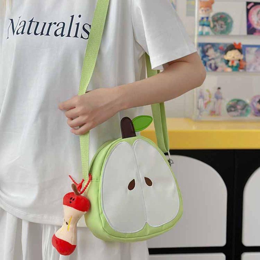 Pear Fruits Shape Crossbody Bag Harajuku Mobile Phone Pack Waterproof Funny Shoulder Bag Outdoor
