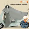 2025 Зимний водонепроницаемый флисовый чехол на лобовое стекло электромотоцикла - Толстый, ветрозащитный, теплый и холодостойкий