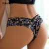 Женские новые трусики, сексуальное кружевное бикини, нижнее белье с низкой талией, стринги, мягкие цветы, ультратонкое нижнее белье, женское нижнее белье