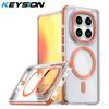 KEYSION Transparent Magnetic Case for MagSafe for Redmi Note 14 Pro+ 5G Clear Shockproof Phone Cover for Redmi Note 14 Pro 4G