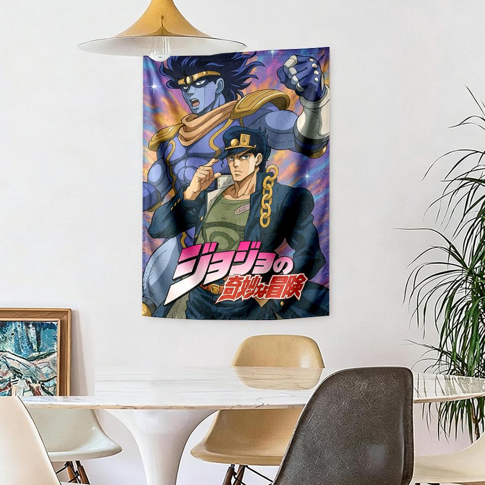 Jojo S Bizarre Adventure Wall Decor Tapestry Art For Pet Memorial Birthdaywedding Party Backdrop Family Gift