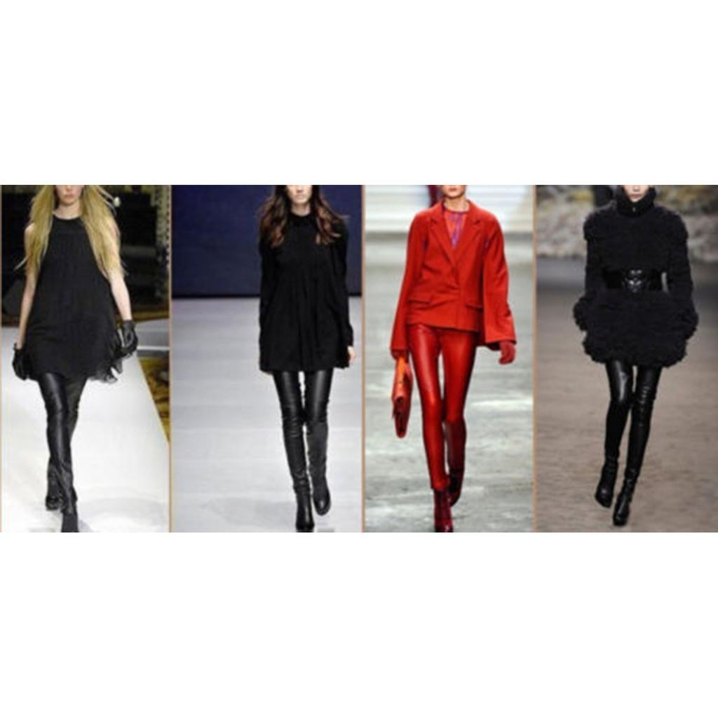 Elegant New For Women Girl Lady Faux Leather Pencil Pants Black Slim Trousers Legging For Chic Outfits