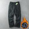 Ветрозащитные и водонепроницаемые брюки Outdoor Plus Velvet Soft Shell, прямые зимние повседневные брюки, сумка, оснастка