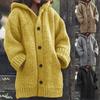 Mid To Long Length Sweater Cardigan Hooded Jacket