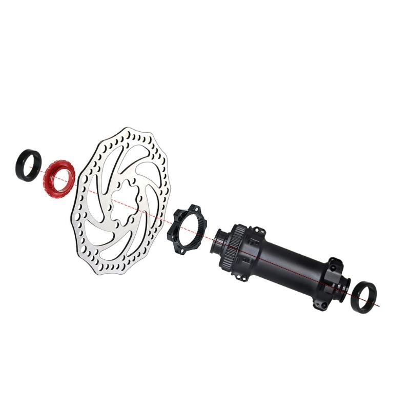 Brake Disc Center Lock Hub Boosts Adapter Cycling Hub Conversion Adapter Center Lock to 6-holes Adapter Easy to Install