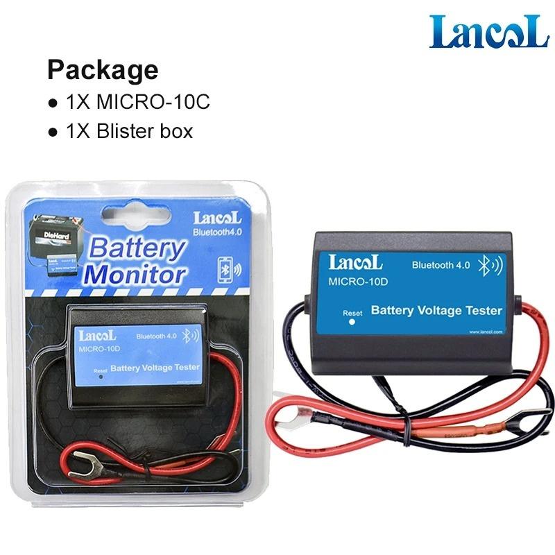 Lancol Micro-10D Bluetooth Digital Voltmeter for Android Only - Mini Voltage Meter with Phone Display