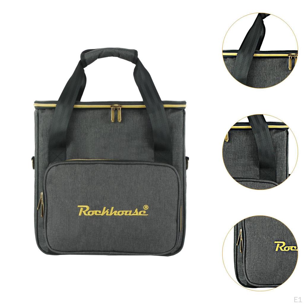 Record Storage Bag LP Case with Lid Album Collection Carry Easy To Store Booklet Oxford