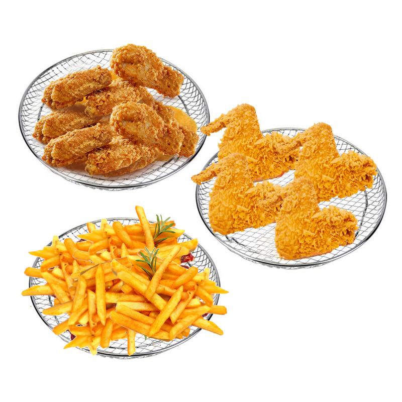 3-слойная стойка для обезвоживания фритюрницы, штабелируемая, экономящая пространство, нержавеющая сталь 304 для скороварок