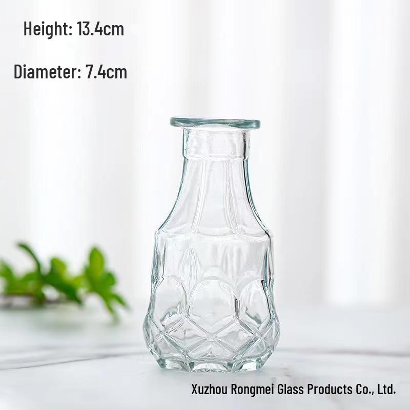 Европейская ваза из рельефного стекла в стиле легкой роскоши для гостиной, для цветочных композиций - Прозрачный гидропонный орнамент