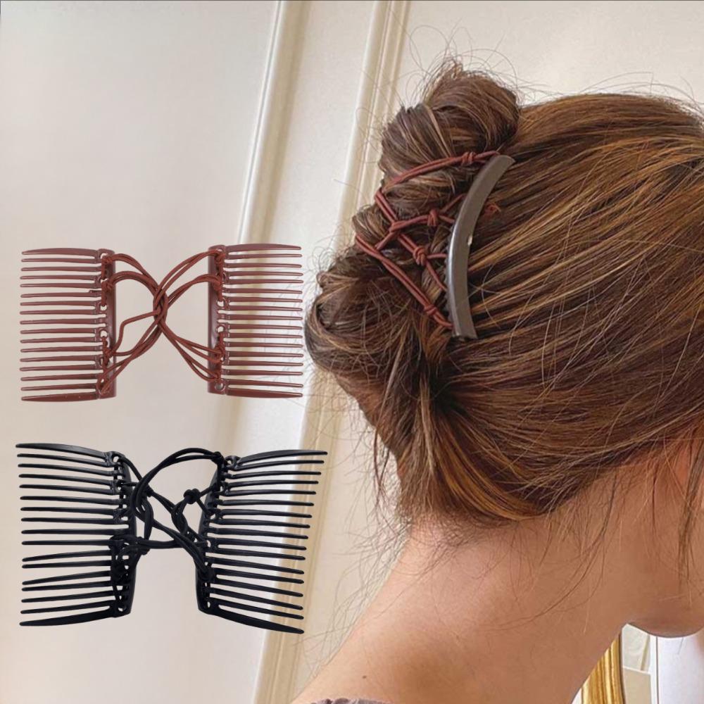 Vintage Creative Magic Hair Comb Elastic Rope Disc Hair Claw For Women Headwear Hair Clip Fashion Hairgrip Accessories