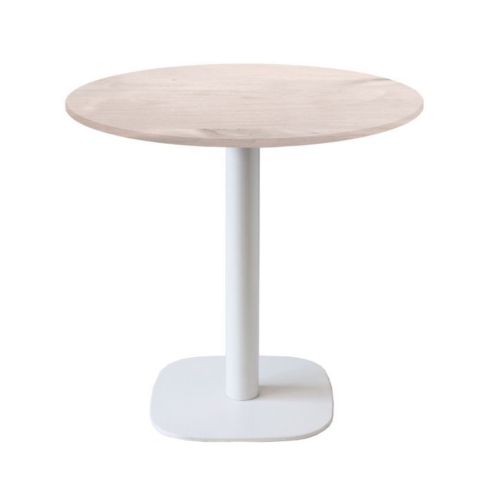 Table ronde - Round - Ø 70 cm - Beige - Montage facile - Style contemporain