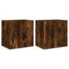 VidaXL Meubles TV muraux 2 pcs chêne fumé 40,5x30x40cm bois ingénierie 836905