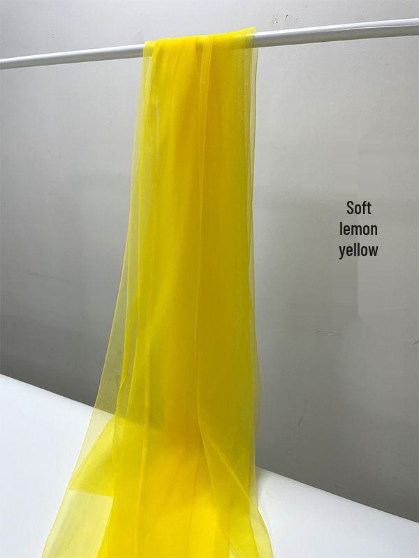 Лимонно-желтая марлевая ткань - Идеально для декора детского сада и фотофонов | Однотонная серия «Свежесть»