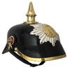 German Prussian Bavarian Pickelhaube Helmet, Imperial Officer Spike Helmet Wearable for Adult LARP, Cosplay Reenactment Armor