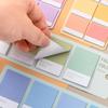 1/4 шт. Нежная цветовая схема липучки градиентная серия квадратные индексные бирки наклейки блокнот самоклеящийся дневник