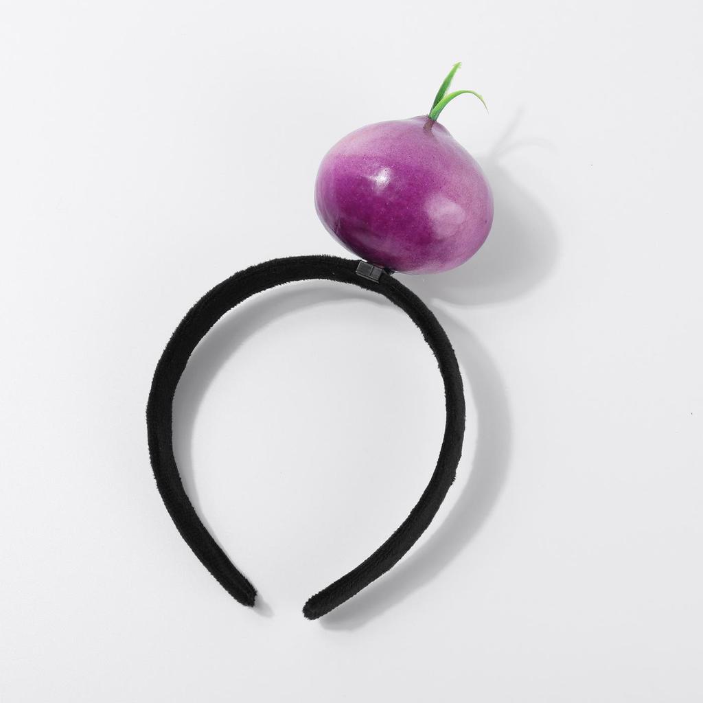 Креативные 3D-ободки для волос с овощами: Аксессуары для волос из моркови, перца, баклажана и зеленых овощей для женщин