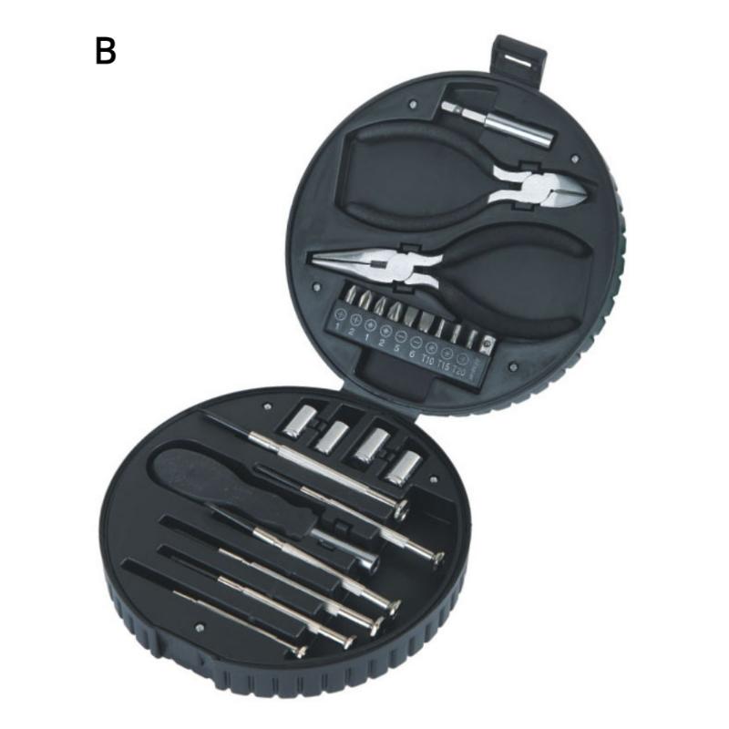 24 шт./компл., набор инструментов для авторемонта в форме шин, набор бытовых инструментов для домовладельца, общий набор ручных инструментов с плоскогубцами, набором отверток и ящиком для хранения инструментов