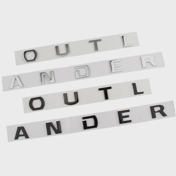 Автомобиль 3D ABS голова капот буквы слова логотип значок эмблема наклейки наклейка для Mitsubishi Outlander 2013-2019 аксессуары для стайлинга