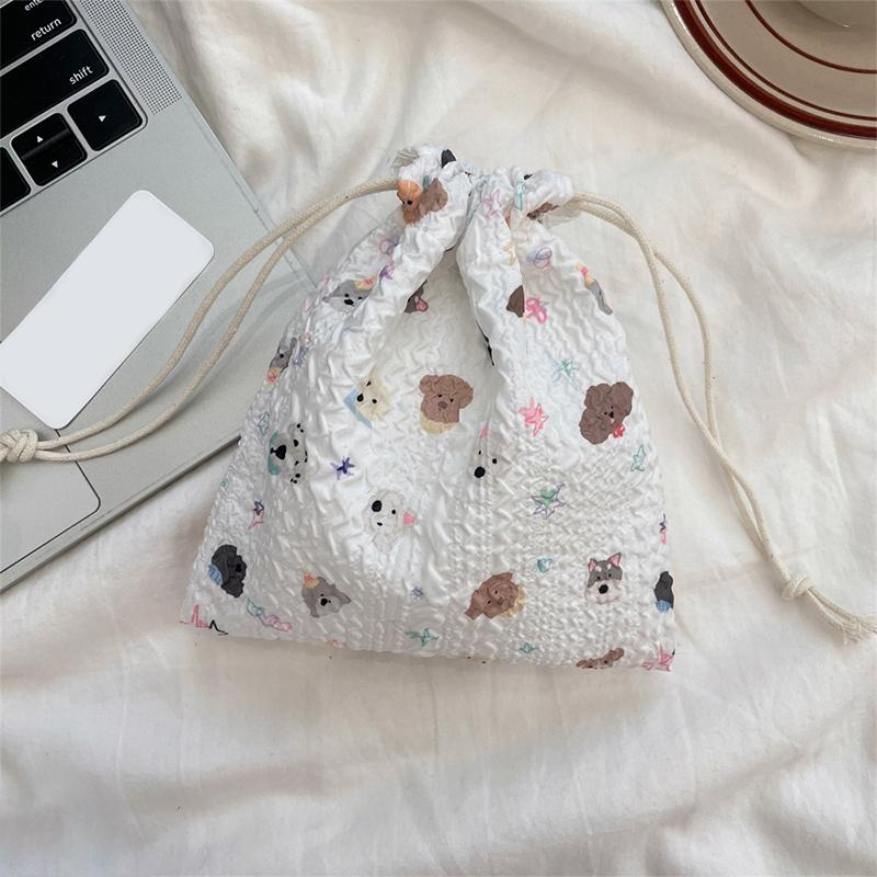 1 шт. сумка для хранения разных вещей на шнурке, мультяшная сумка на шнурке с медведем, многофункциональная тканевая сумка, пылезащитный портативный органайзер, многостильный