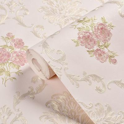 1PC Обои Рельефные Самоклеящиеся Спальня Нетканый Ткань Пасторальный Стиль Наклейка На Стену Гостиная Наклейки На Стены 3D