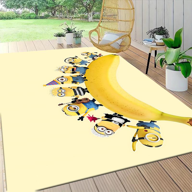 Minions Banana Party Carpet Rug Soft Washable Antislip Home Living Room Sofa Mats Personalized Christmas Rug