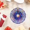 3D Mandala Wind Spinner Zodiac Universe Pattern Metal Wind Catcher Hanging Decor for Garden Outdoor Yard Art Holiday Gift