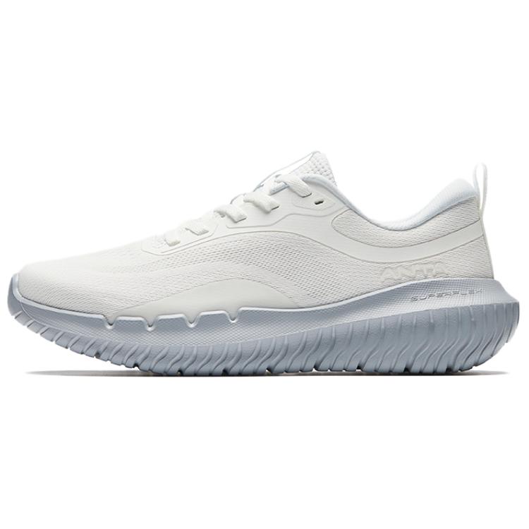 Anta Wear resistant And Lightweight Low top Casual Running Shoes Women's Paper White Mist Gray Sneakers 922537721-3