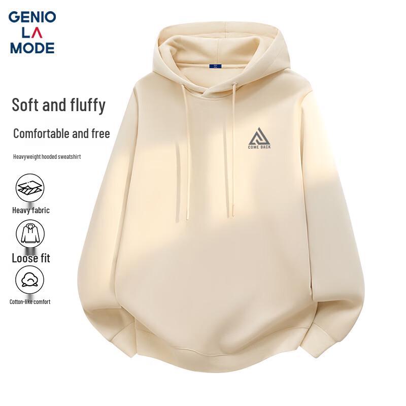 GENIOLAMODE Men's Loose Fit Hooded Sweatshirt