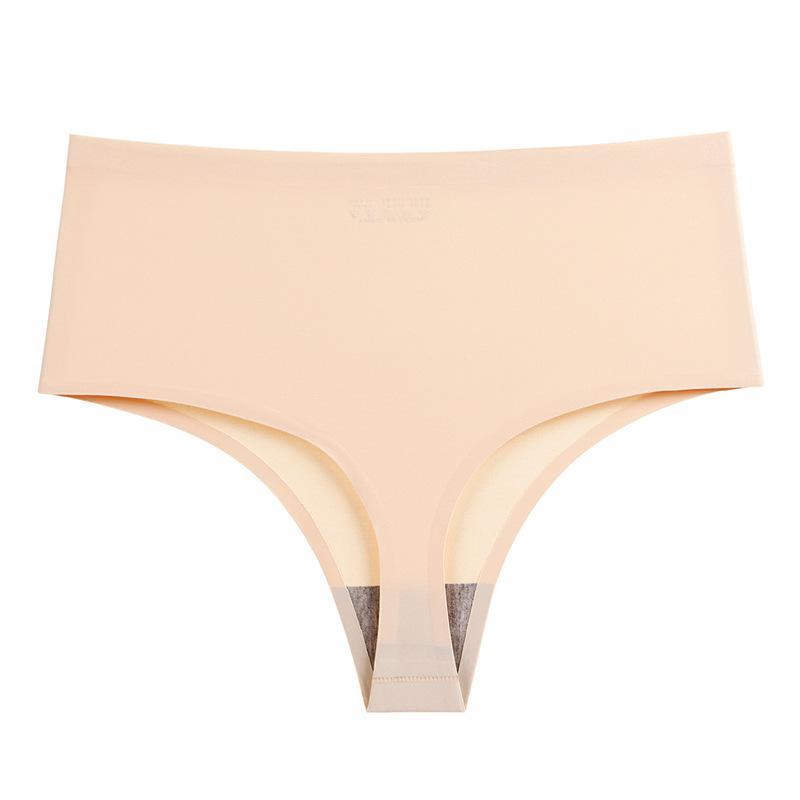Thong Ice Silk Underwear Quick Drying Briefs Seamless Mid-rise Panties for Women
