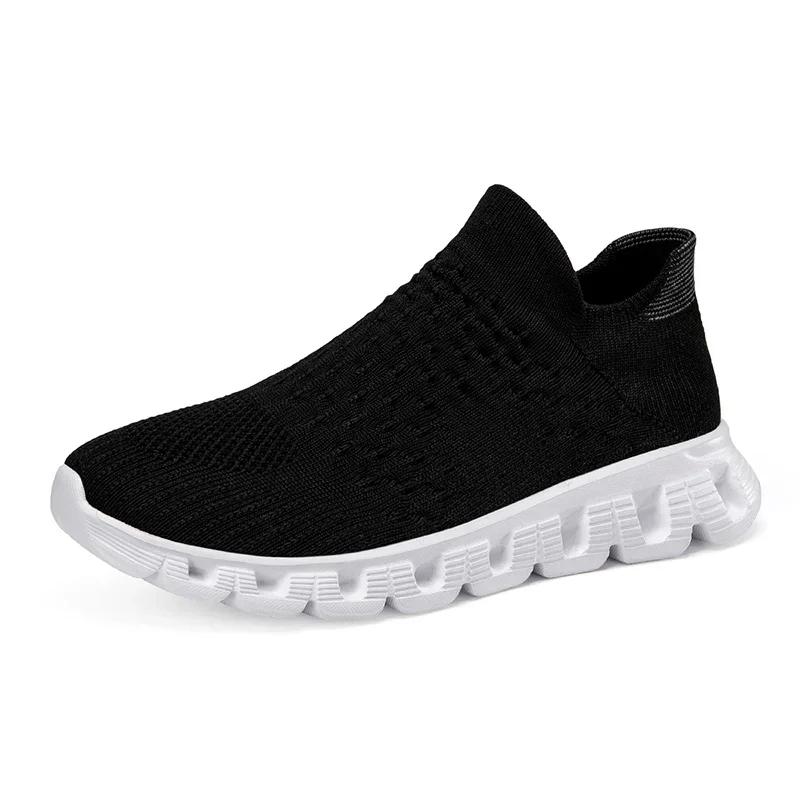 New Men's Spring Casual Sneaker Breathable Ultralight Slip On Shoes Mesh Sock Mouth Jogging Athletic Damping Women Sneakers