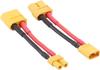 Set of 4 XT30 to XT60 Male-Female Adapter Cables | 16AWG Wire, 5cm | For LiPo Battery, RC Vehicles, Drones, Helicopters
