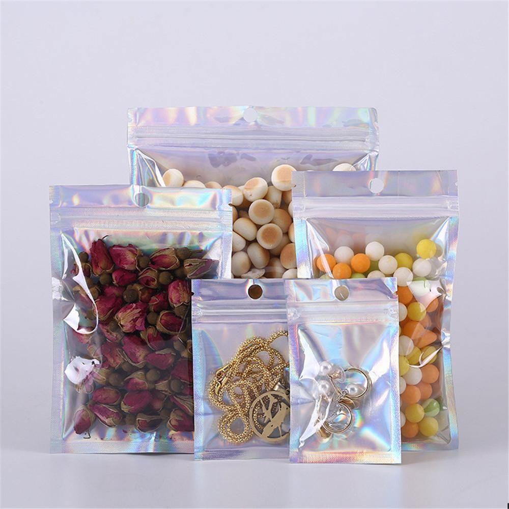 20 Pcs Plastic Waterproof Self Seal Storage Zipper Reclosable Pouches Packaging Bag