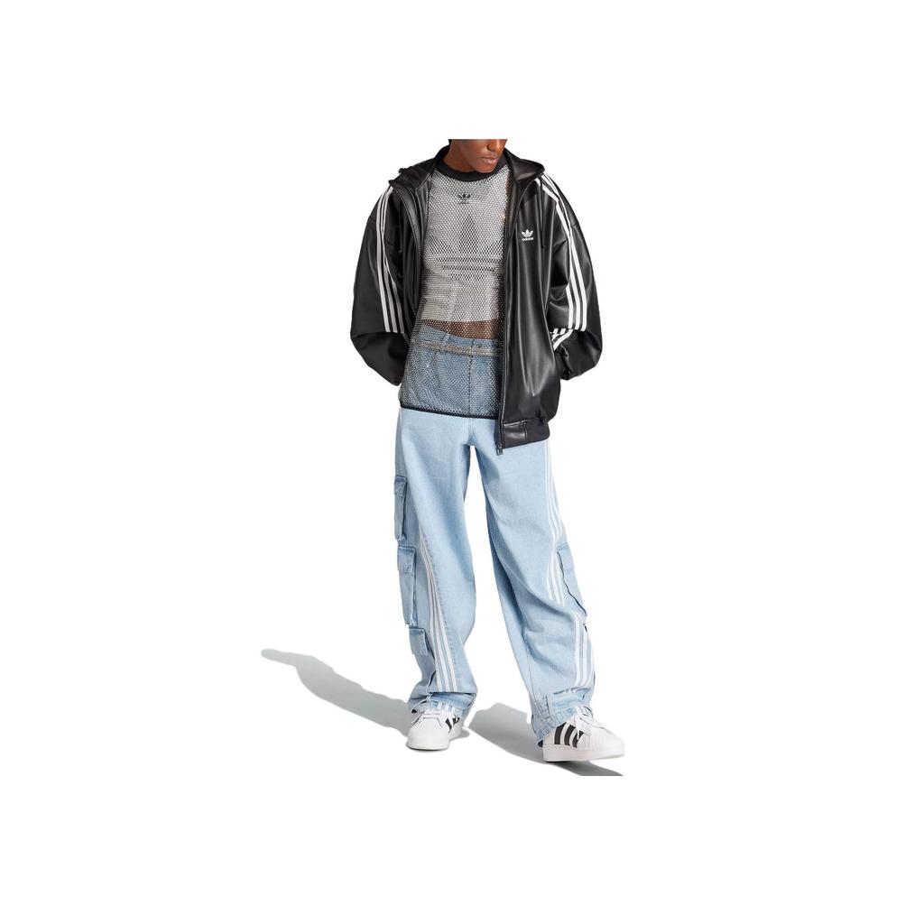adidas Originals Куртка с капюшоном на боковой молнии и шнурком Женская верхняя одежда черного цвета IV9328