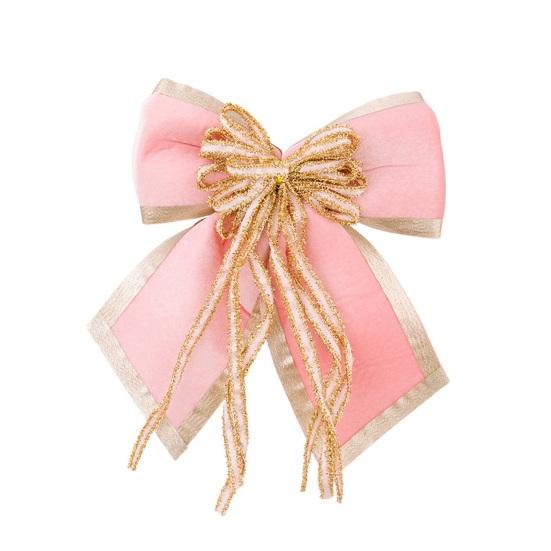 Бархатный рождественский бант 9" Поделки Подарочная лента Скрутка Рождественский венок Окна