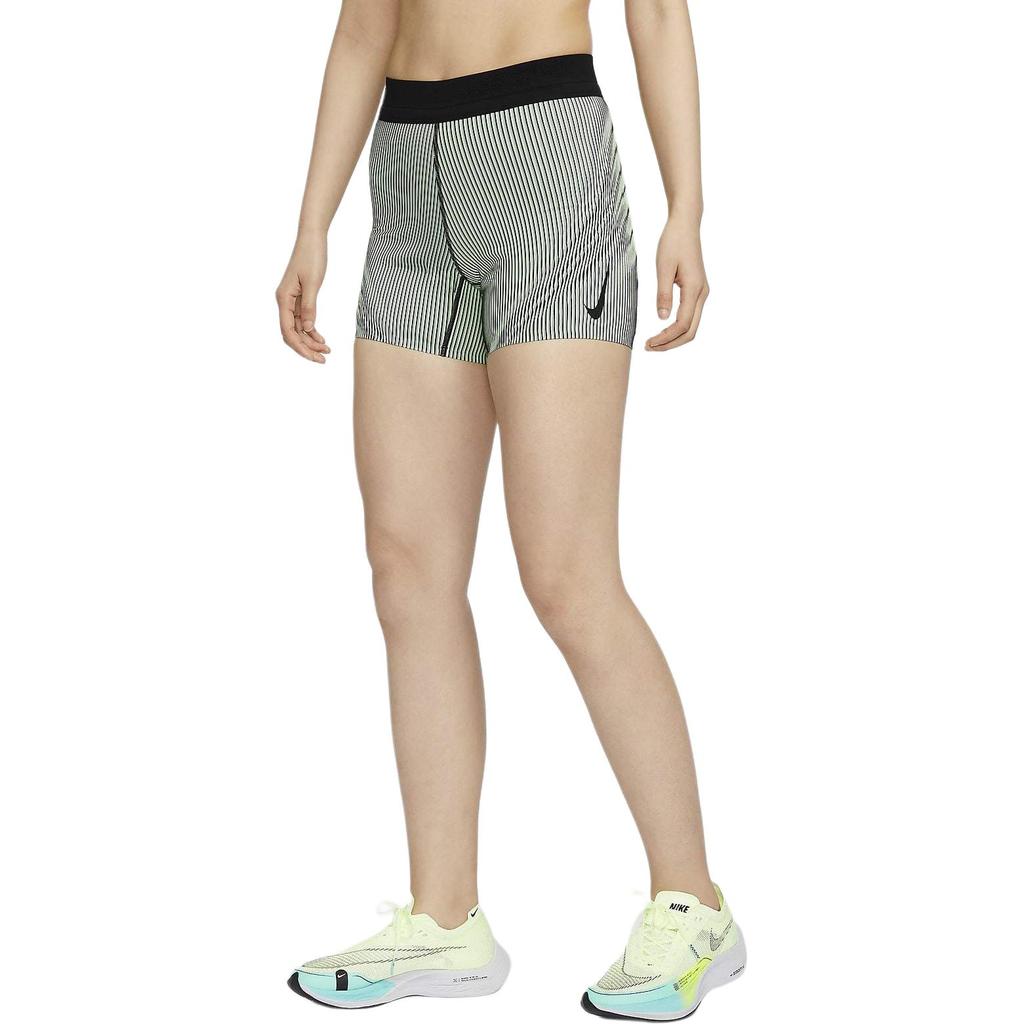 Nike Aeroswift Dri-Fit Adv Полосатые Быстросохнущие Шорты для Бега с Логотипом Женские шорты Черные FN3272-014