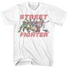 Street Fighter Ретро Винтаж Групповое Фото Белая Футболка