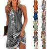 Women's Casual Dress Tank Dress Floral Button Print V Neck  Dress Active Fashion Outdoor Street Sleeveless Loose Fit Summer