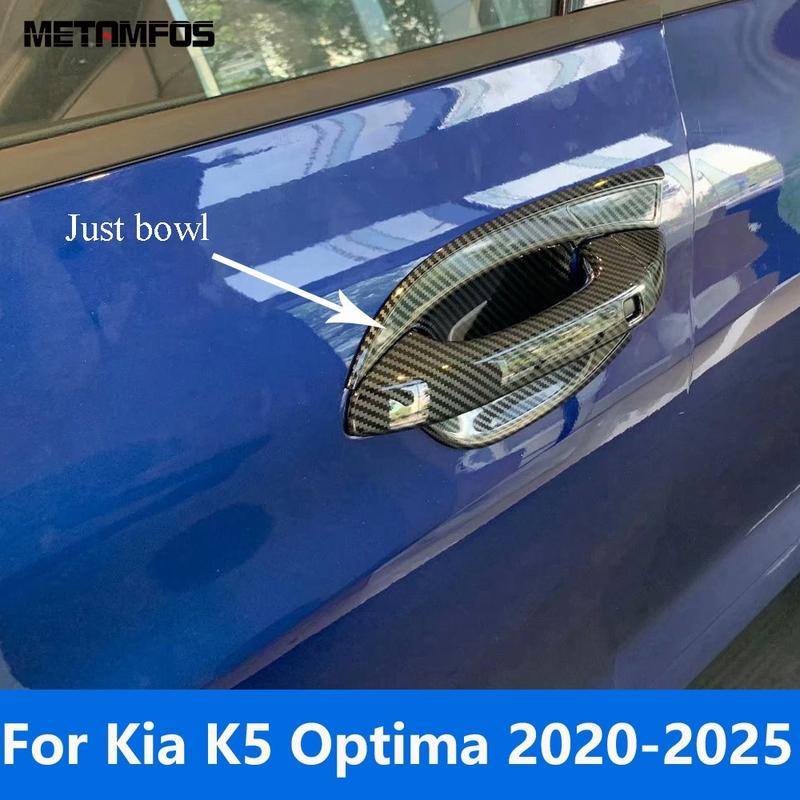 For Kia K5 Optima DL3 - 2024 2025 Carbon Fiber Side Door Handle Bowl Cover Trim Protection Sticker Car Accessories