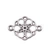 10 шт., соединитель «Цветок жизни», подвески, компоненты ювелирных изделий, аксессуары, античное серебро, цвет цинкового сплава, 21X15 мм
