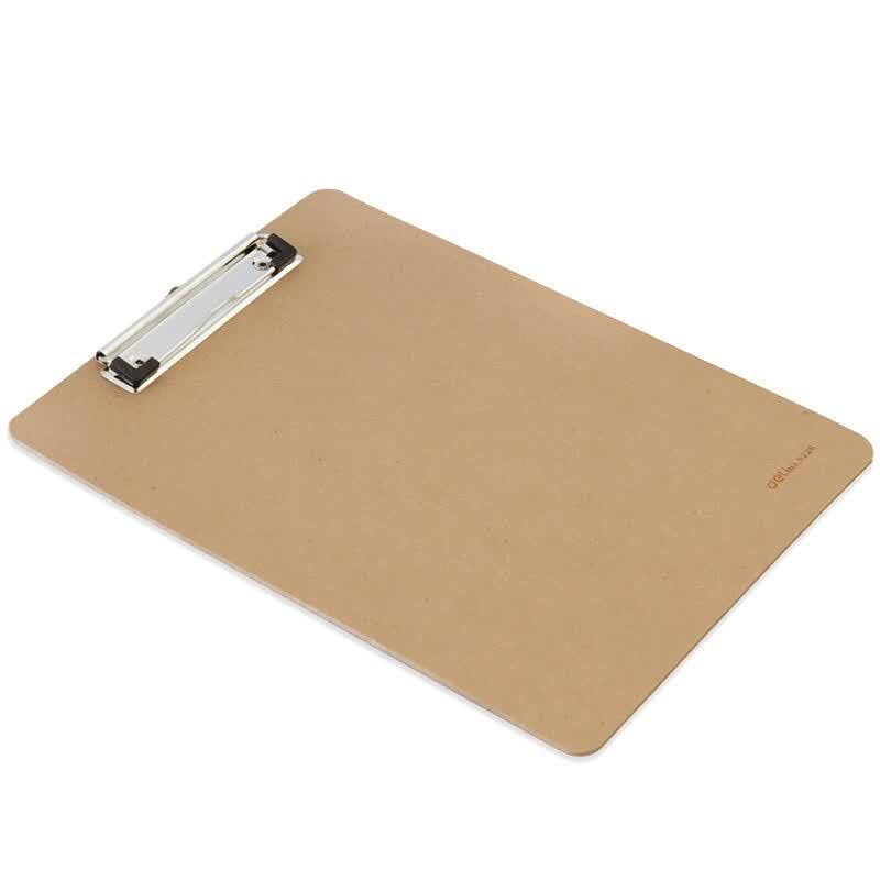 Deli A4 Wood Grain Clipboard with Strong Metal Clip