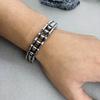 Stainless Steel Biker Link Chain Bracelet Adjustable Wrist Chain for Men  Gift for Him