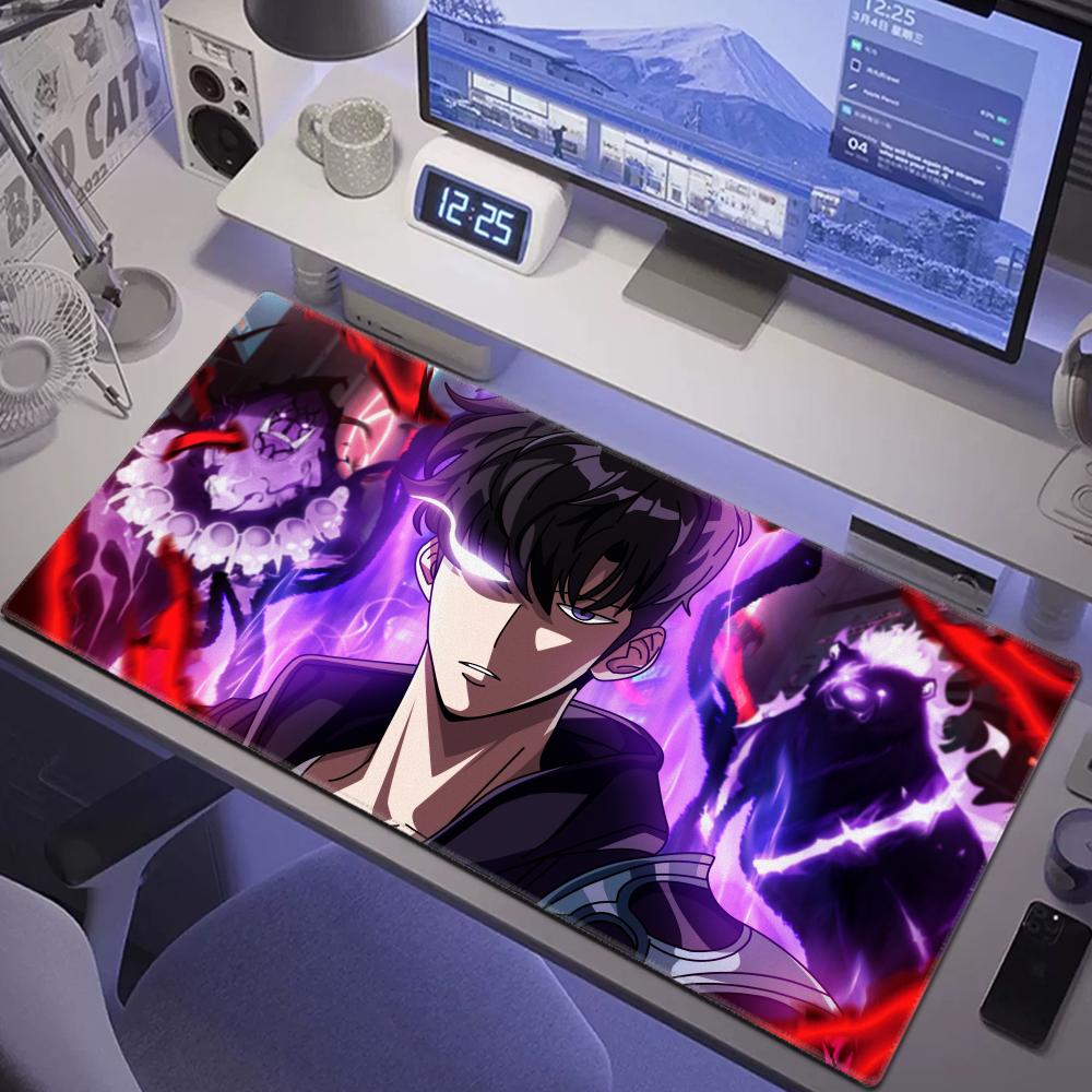 Anime Ssolo Lleveling Large Big Mouse Pad Anti Slip Rubber Edge Locked Thickened Laptop Gaming Desk Mat Table Pad Hybxaxc