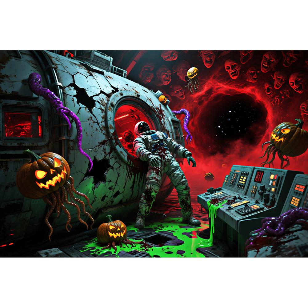 Horror Haunted House Tapestry Photography Background Halloween Vampire Scary Ghost Photo Studio Portrait Decor Backdrop