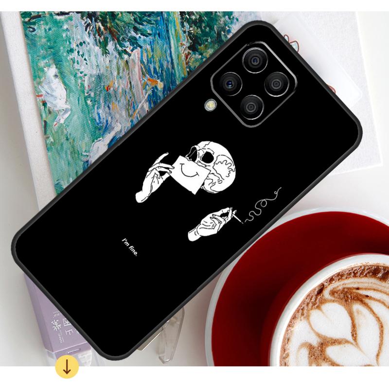 Death Skull Bones Clown Circus Phone Case For Samsung Galaxy M31s M20 M21 M31 M51 M13 M23 M33 M53 M14 M34 M54 M12 M32 M52