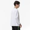 Игровой Легко двигаться УФ XL [Mizuno] Футболка с длинным рукавом для тенниса/бадминтона, В, Защита, 62JAD047, Унисекс, Белый,