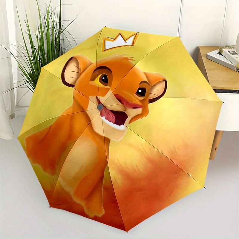 Lion King, Simba Themed Automatic opening and closing folding umbrella, 8 rib windproof, compact travel design, suitable for all occasion |