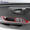 Real Soft Carbon Fiber Sticker For Seat Leon MK3 2013 2014 2015 2016 2017 2018 2019 2020 LHD RHD Car Window Lift Panel Interior okp133